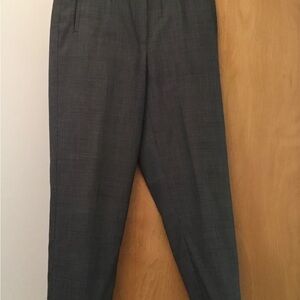 Gray suit Pant. Gray and white weave pattern.